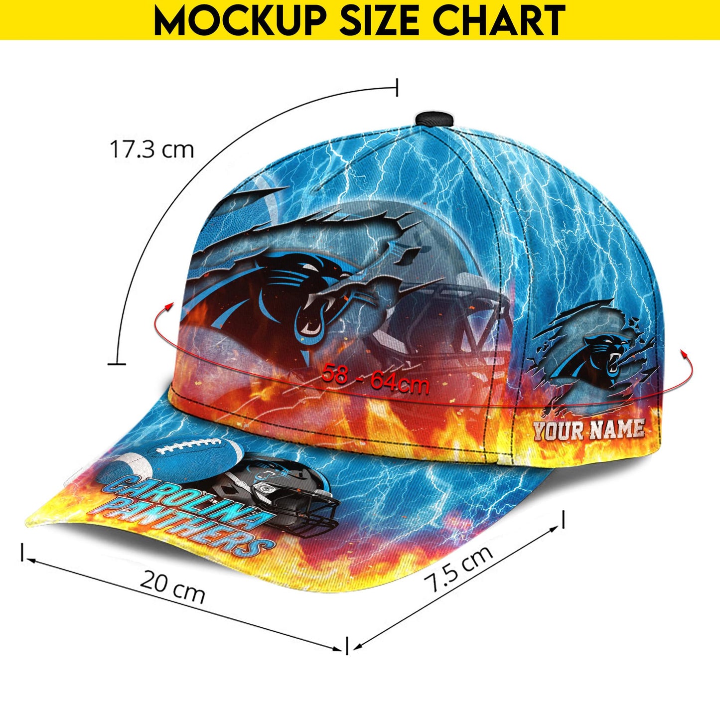 Carolina Panthers Personalized Classic Cap BB852