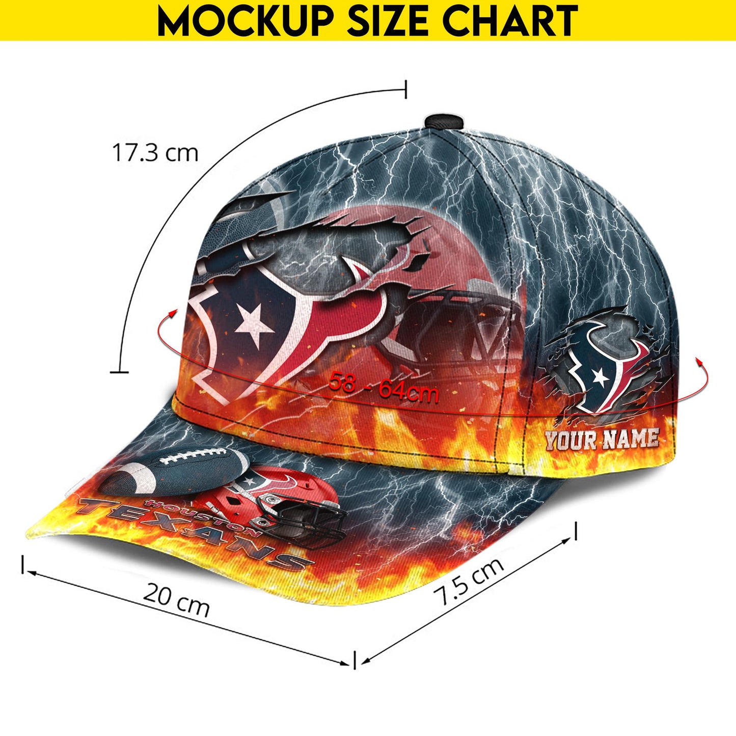 Houston Texans Personalized Classic Cap BB858