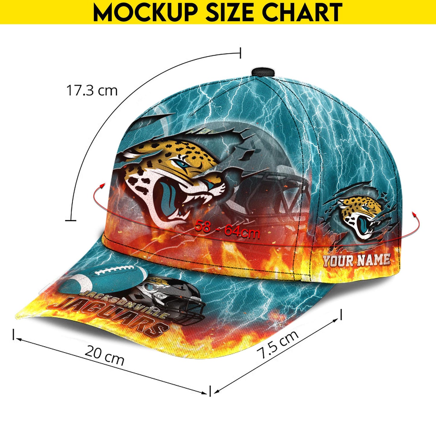 Jacksonville Jaguars Personalized Classic Cap BB843