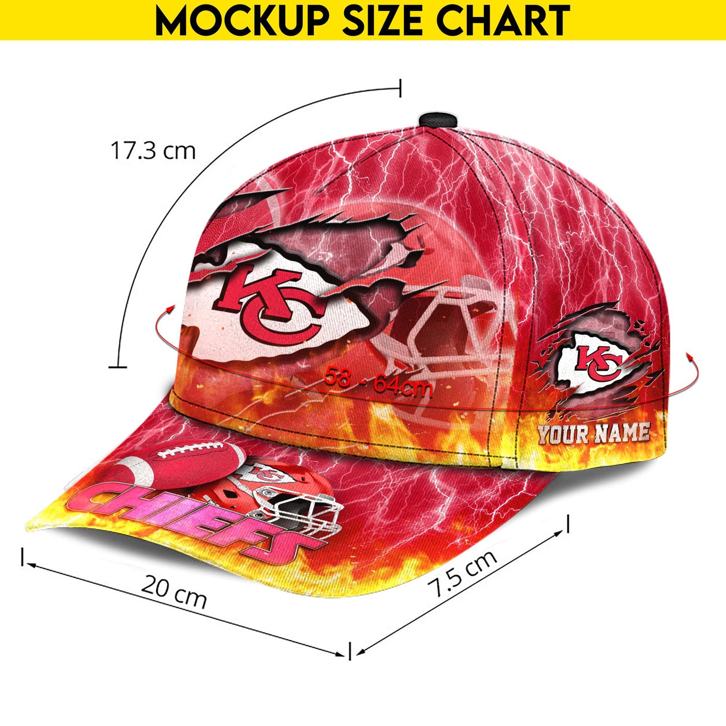 Kansas City Chiefs Personalized Classic Cap BB842