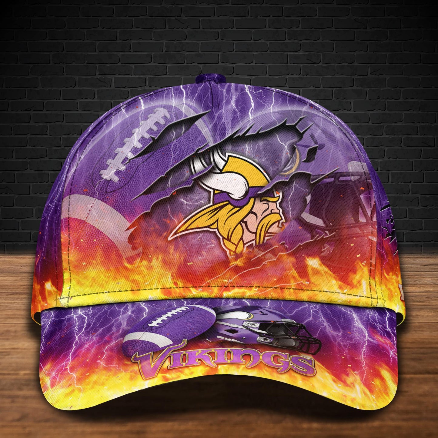 Minnesota Vikings Personalized Classic Cap BB838