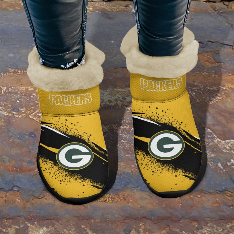 Green Bay Packers Comfy Winter Snow Boots AZDDWSB000073