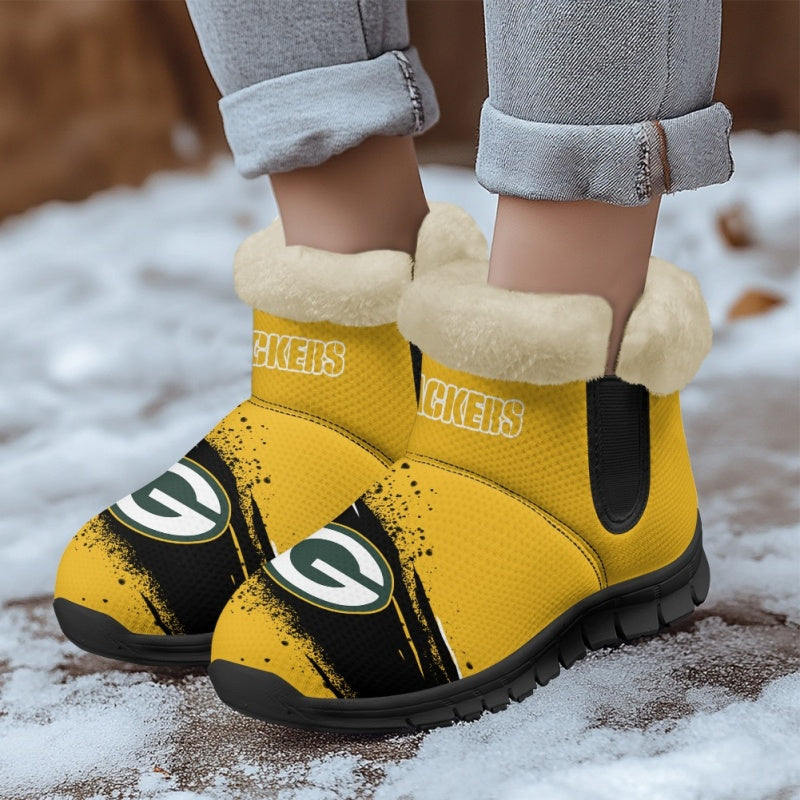 Green Bay Packers Comfy Winter Snow Boots AZDDWSB000073