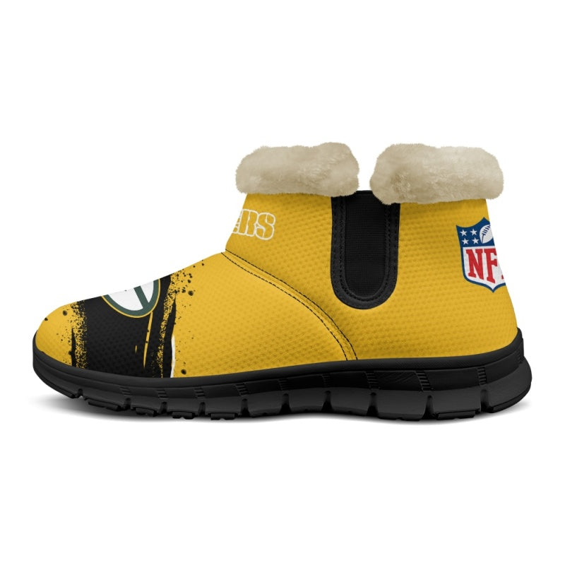 Green Bay Packers Comfy Winter Snow Boots AZDDWSB000073