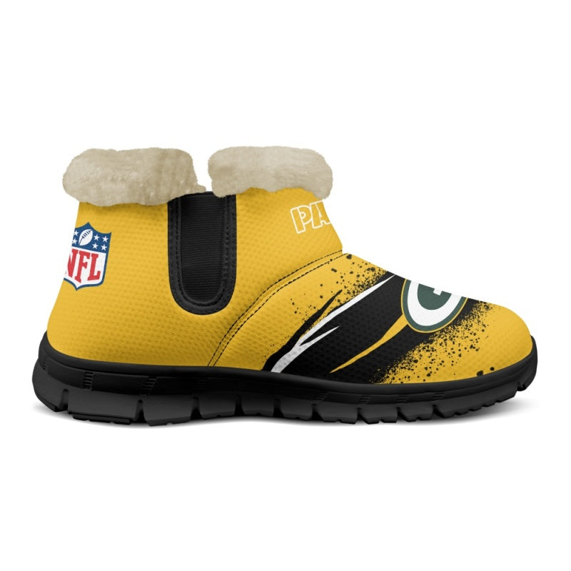 Green Bay Packers Comfy Winter Snow Boots AZDDWSB000073