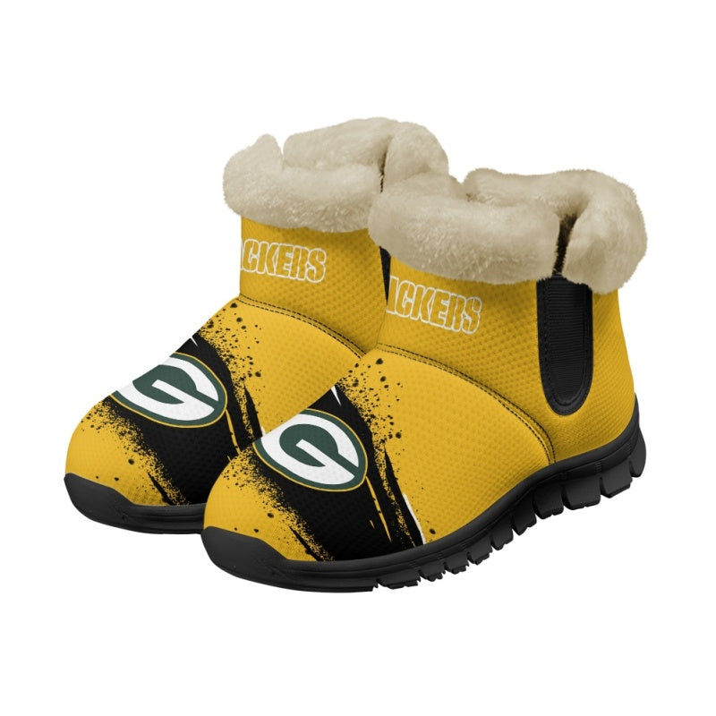 Green Bay Packers Comfy Winter Snow Boots AZDDWSB000073
