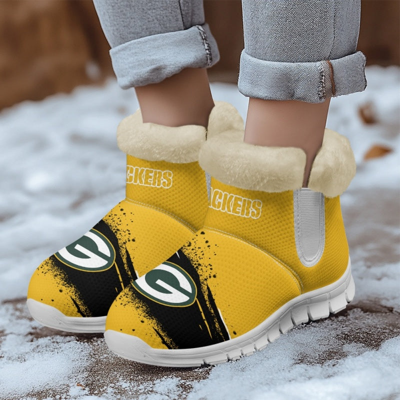 Green Bay Packers Comfy Winter Snow Boots AZDDWSB000073
