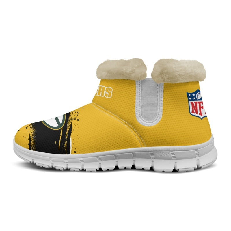 Green Bay Packers Comfy Winter Snow Boots AZDDWSB000073