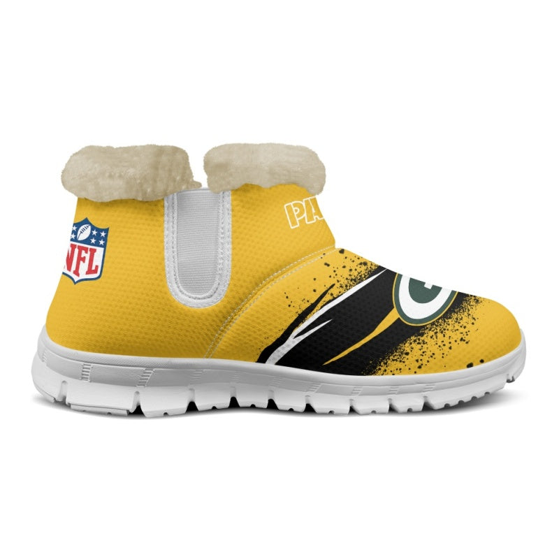 Green Bay Packers Comfy Winter Snow Boots AZDDWSB000073