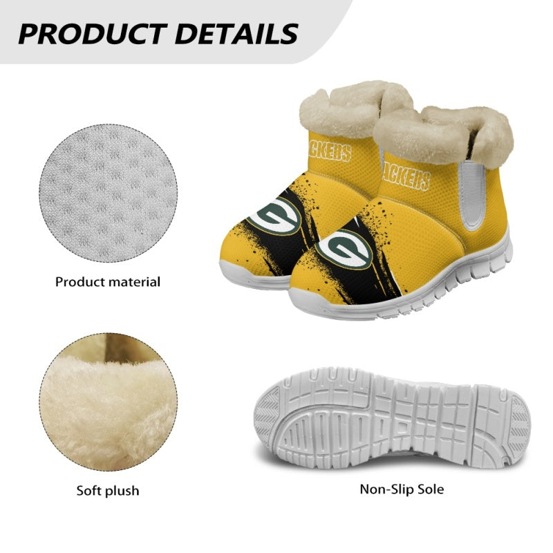 Green Bay Packers Comfy Winter Snow Boots AZDDWSB000073