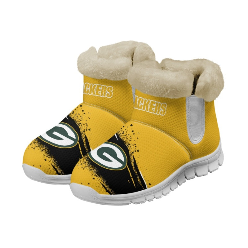 Green Bay Packers Comfy Winter Snow Boots AZDDWSB000073