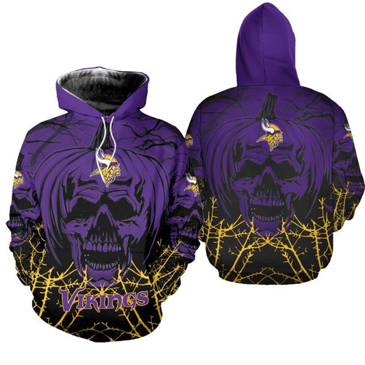Minnesota Vikings x Halloween 3D Hoodie HA160