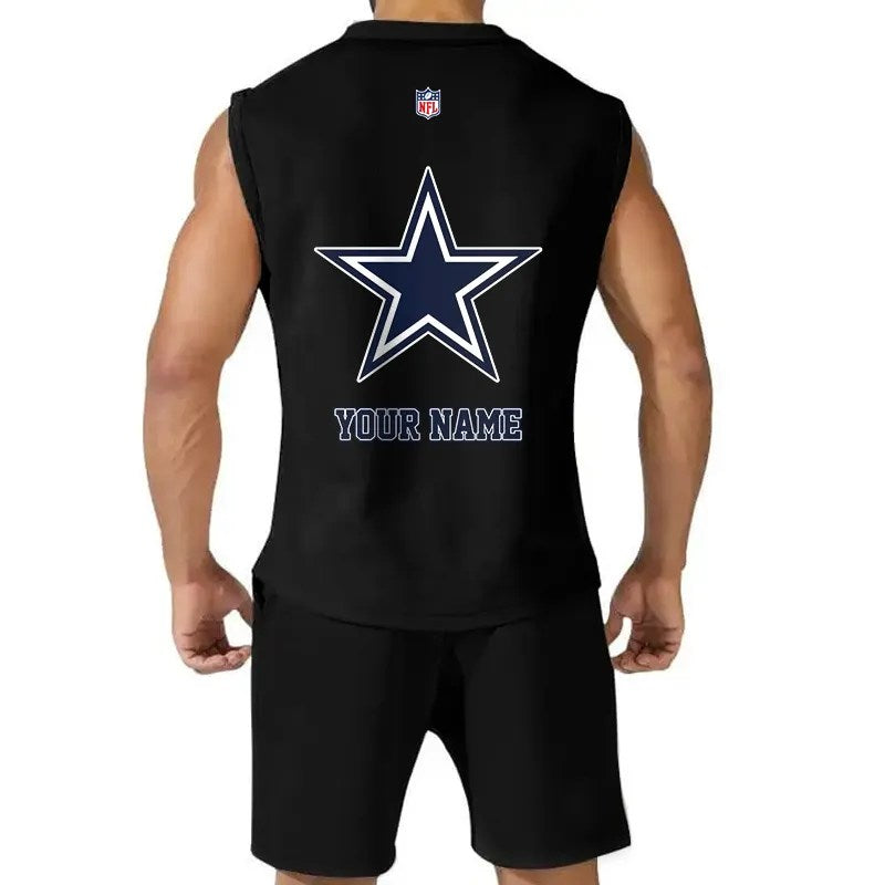 Dallas Cowboys Combo Men Jersey Tank Top and Shorts AZICOTATTMS00019