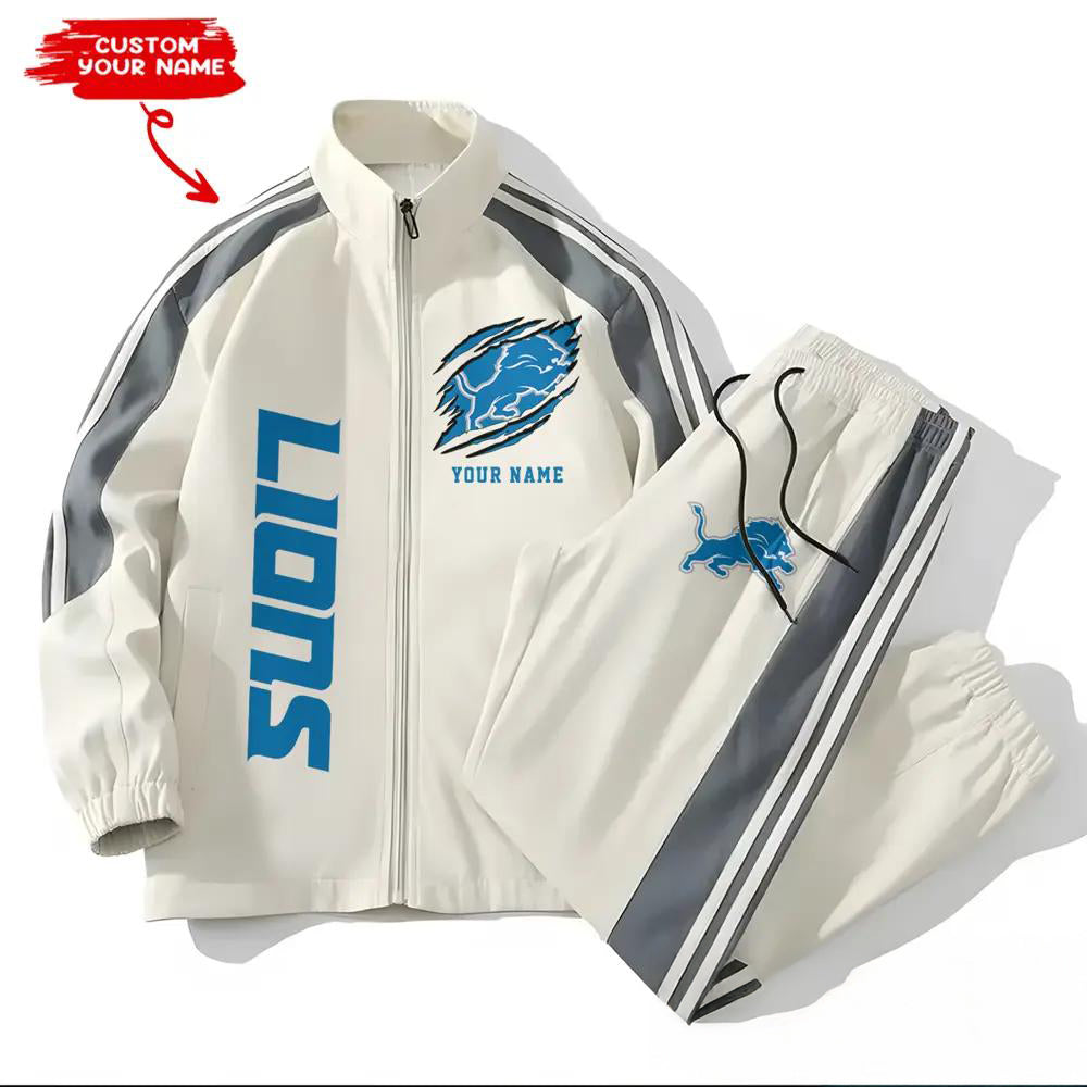 Detroit Lions Combo Versatile Sports Jacket And Pants EM44
