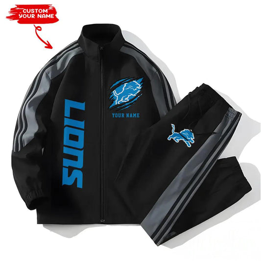 Detroit Lions Combo Versatile Sports Jacket And Pants EM44