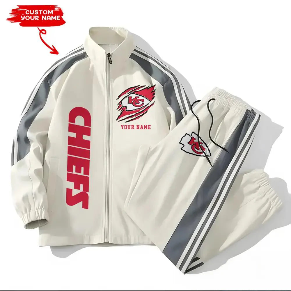 Kansas City Chiefs Combo Versatile Sports Jacket And Pants EM49