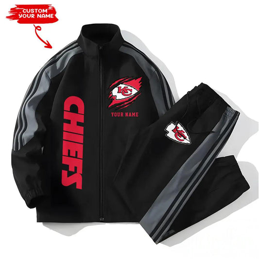 Kansas City Chiefs Combo Versatile Sports Jacket And Pants EM49