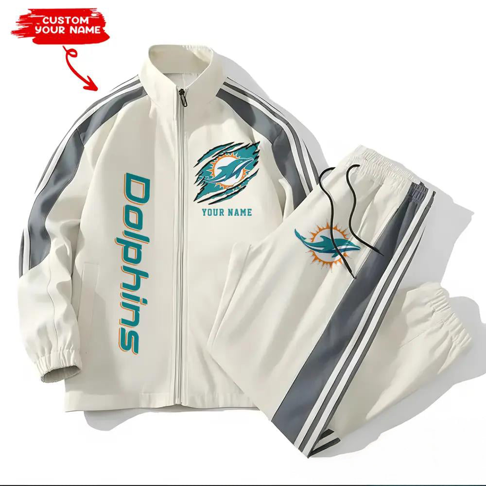 Miami Dolphins Combo Versatile Sports Jacket And Pants EM53