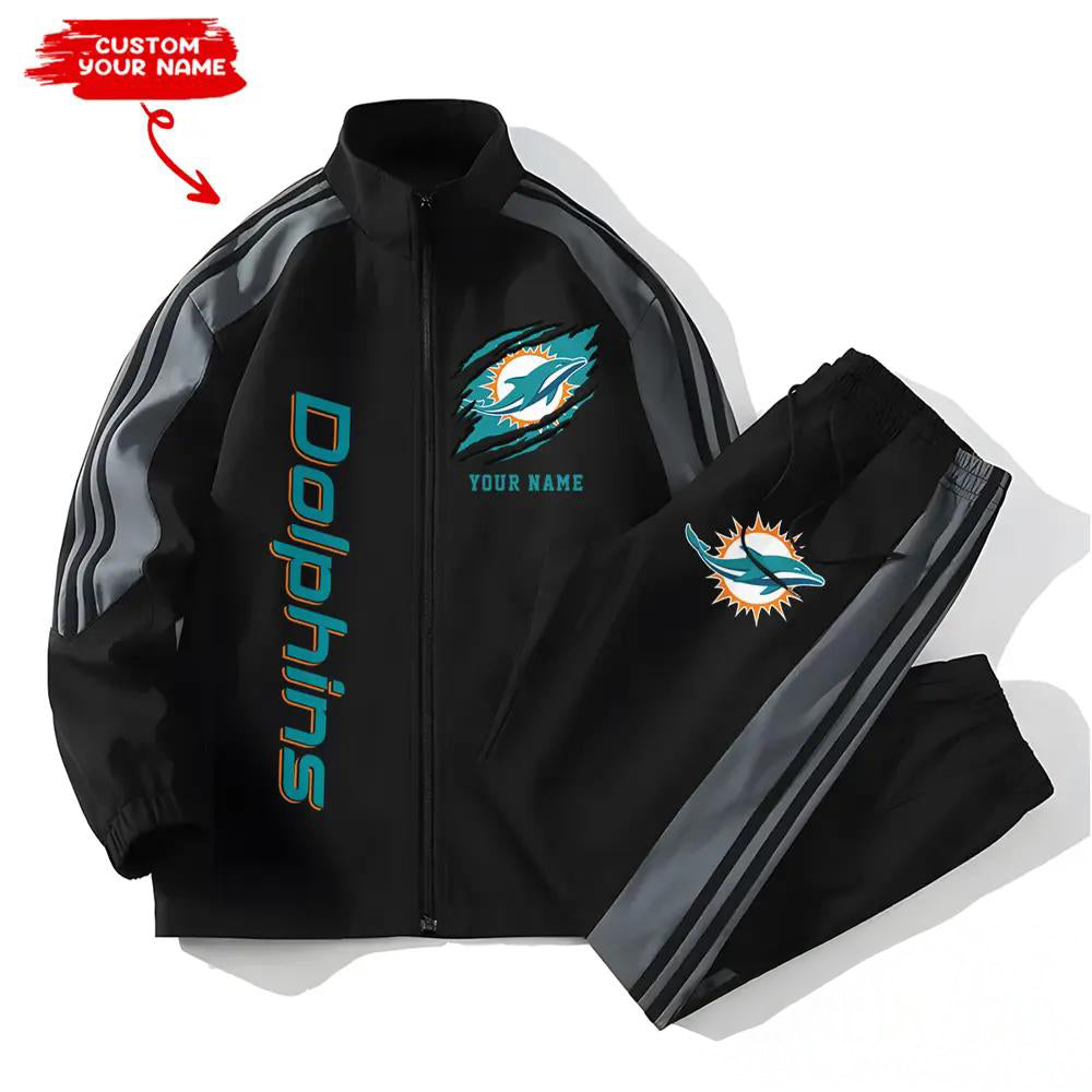 Miami Dolphins Combo Versatile Sports Jacket And Pants EM53