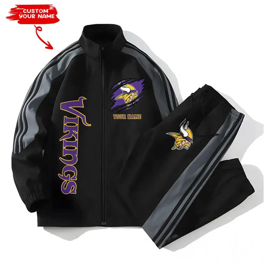 Minnesota Vikings Combo Versatile Sports Jacket And Pants EM54