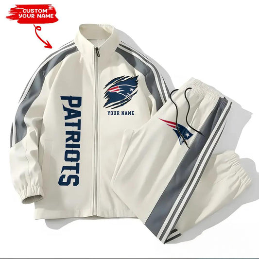 New England Patriots Combo Versatile Sports Jacket And Pants EM55