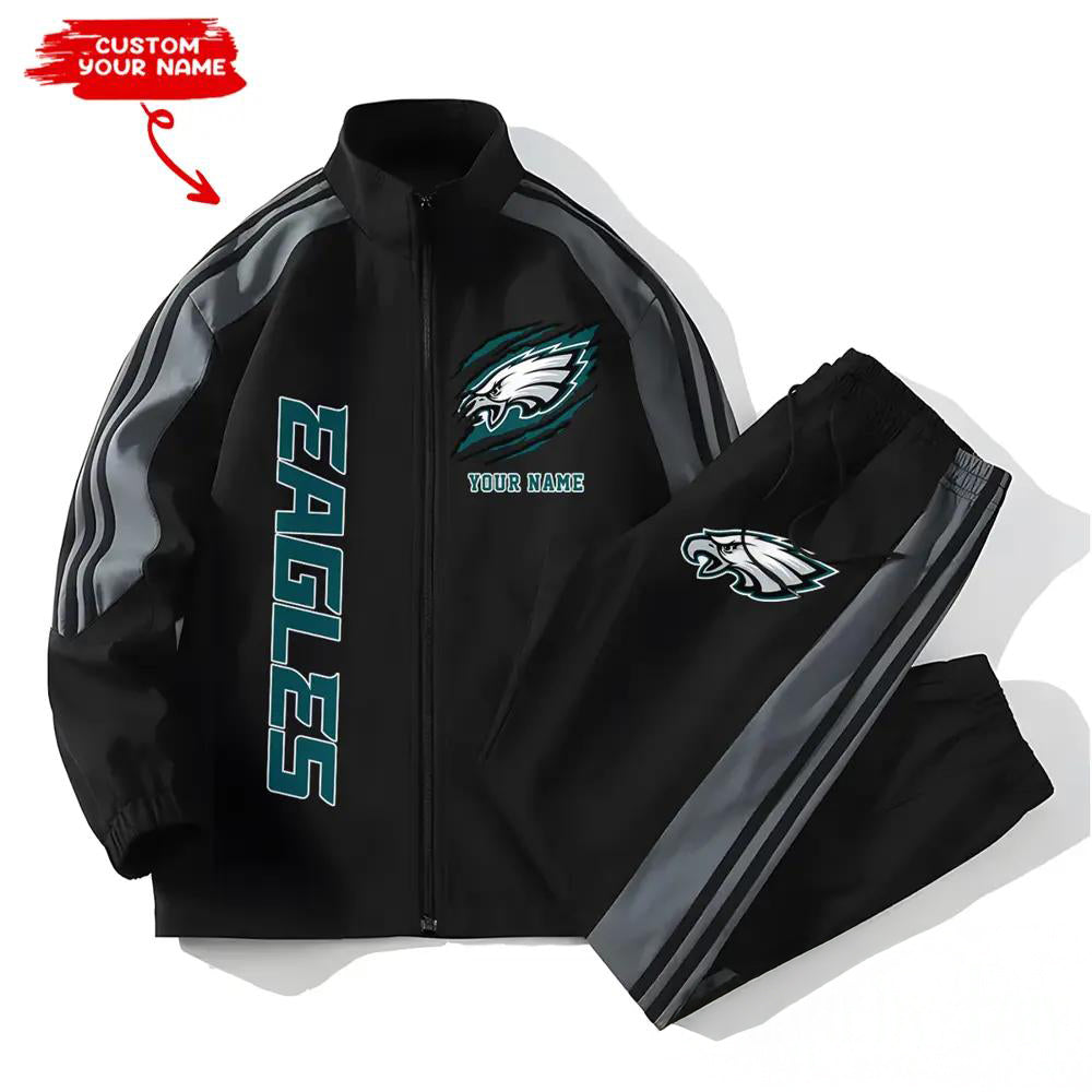 Philadelphia Eagles Combo Versatile Sports Jacket And Pants EM59