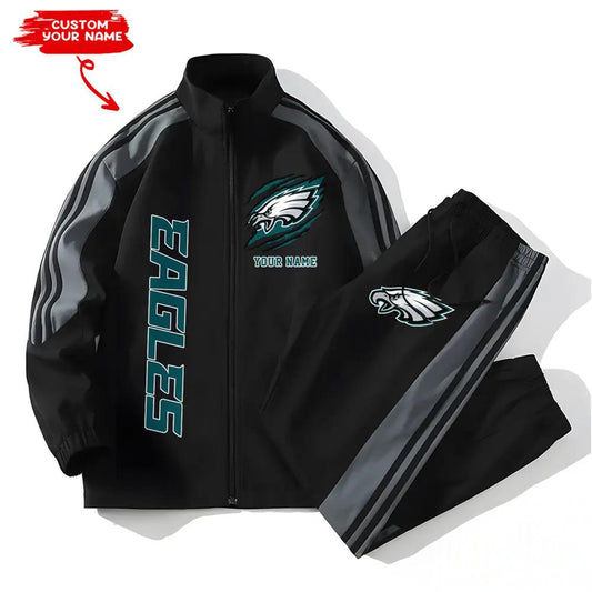 Philadelphia Eagles Combo Versatile Sports Jacket And Pants EM59
