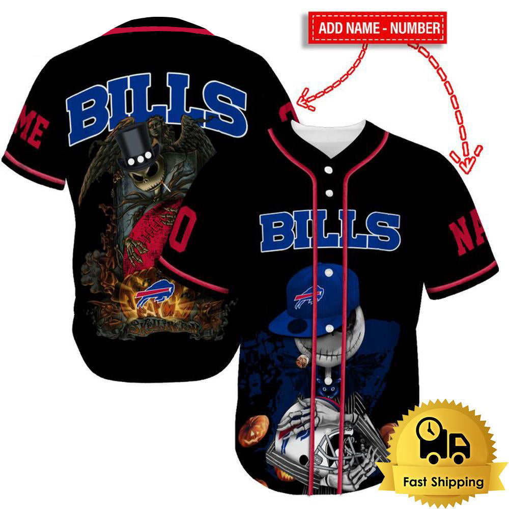 Buffalo Bills x Halloween Custom Baseball Jersey HA121