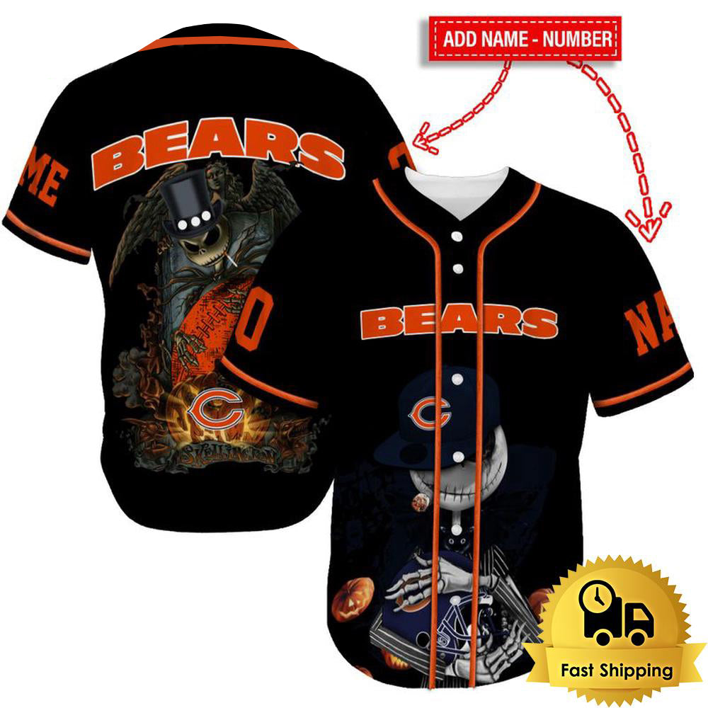Chicago Bears x Halloween Custom Baseball Jersey HA123