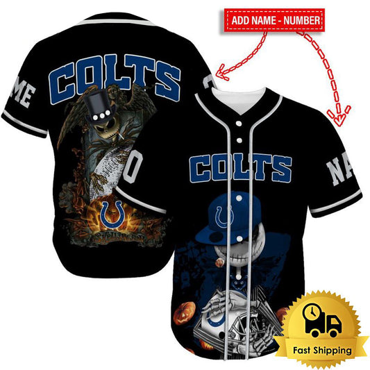 Indianapolis Colts x Halloween Custom Baseball Jersey HA132