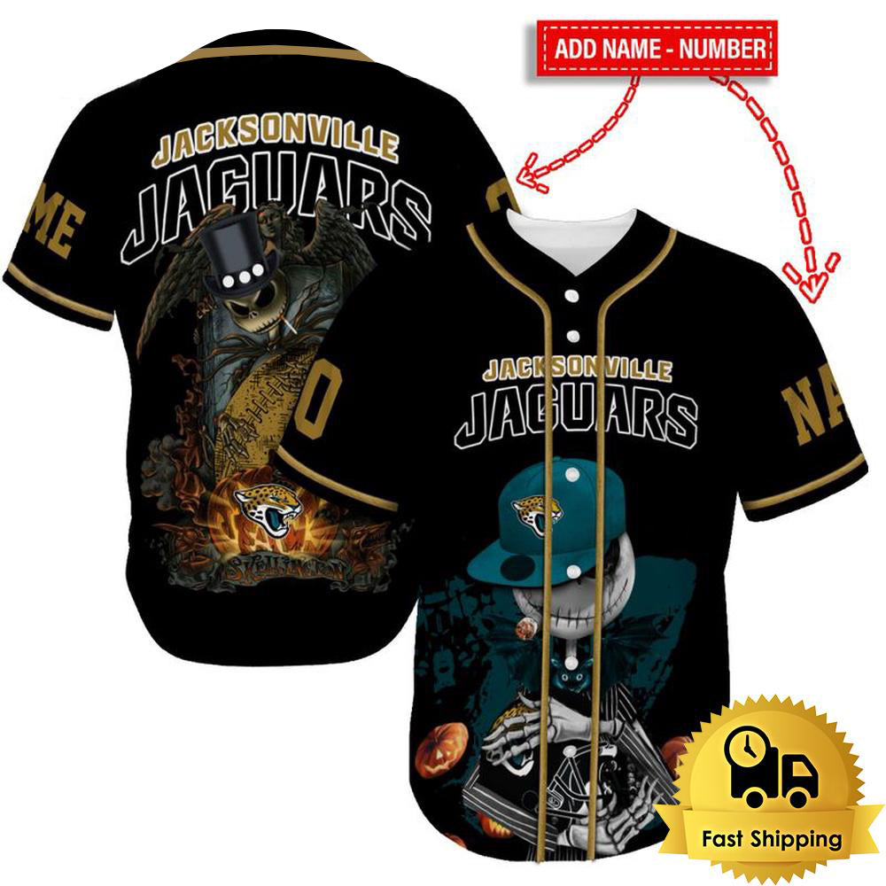 Jacksonville Jaguars x Halloween Custom Baseball Jersey HA133