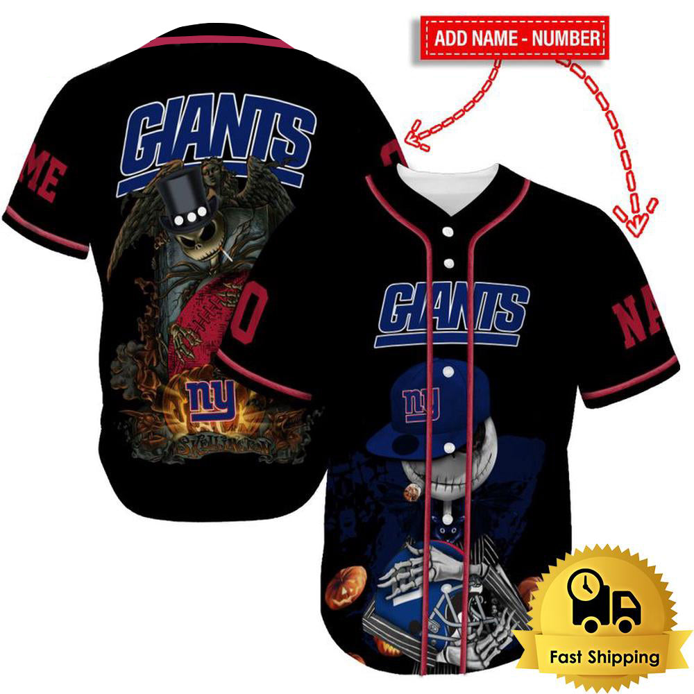 New York Giants x Halloween Custom Baseball Jersey HA144