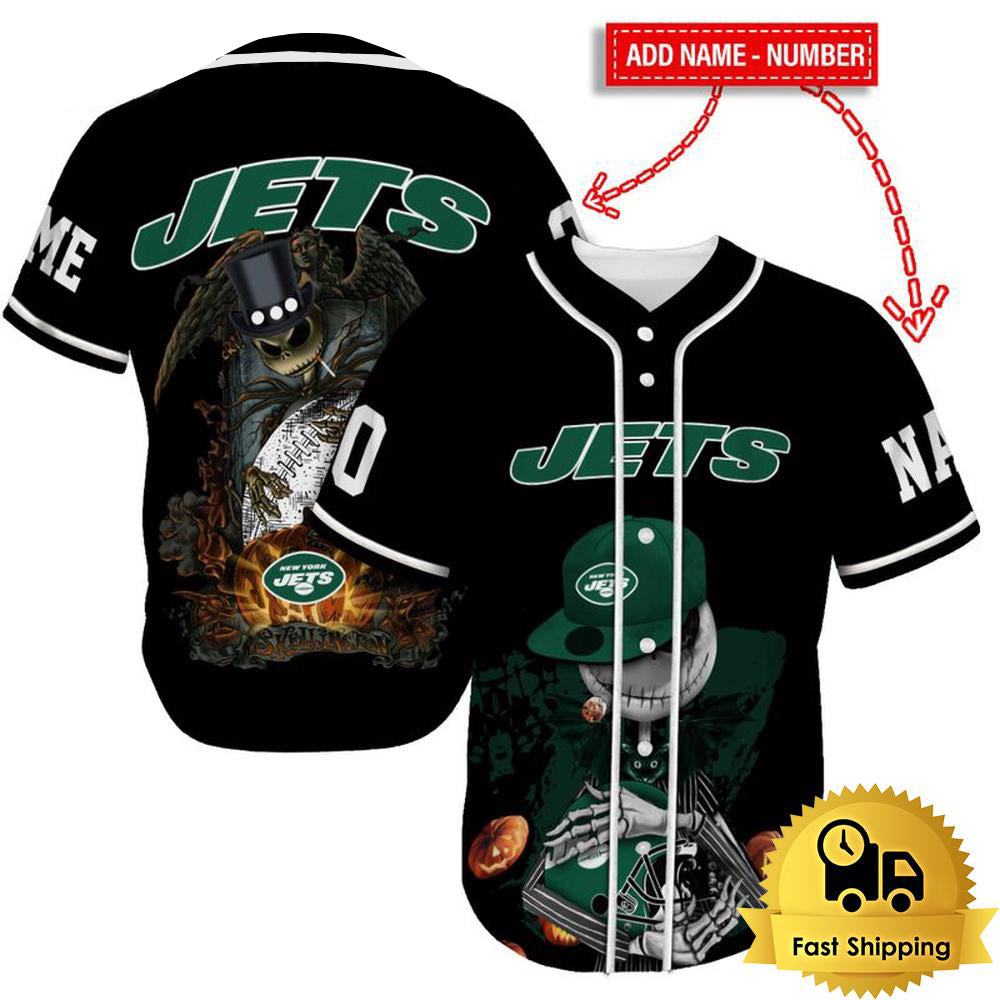 New York Jets x Halloween Custom Baseball Jersey HA145