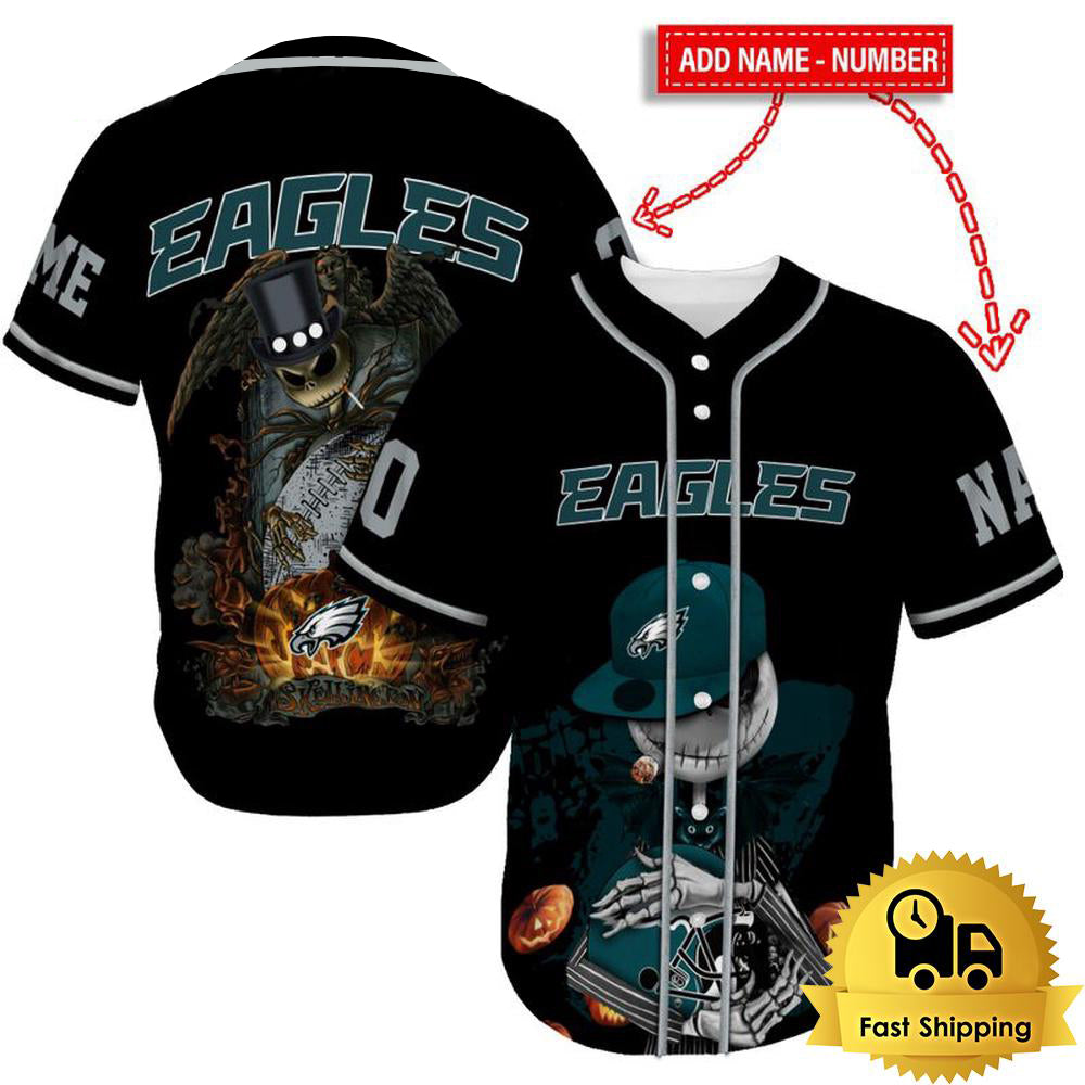Philadelphia Eagles x Halloween Custom Baseball Jersey HA146