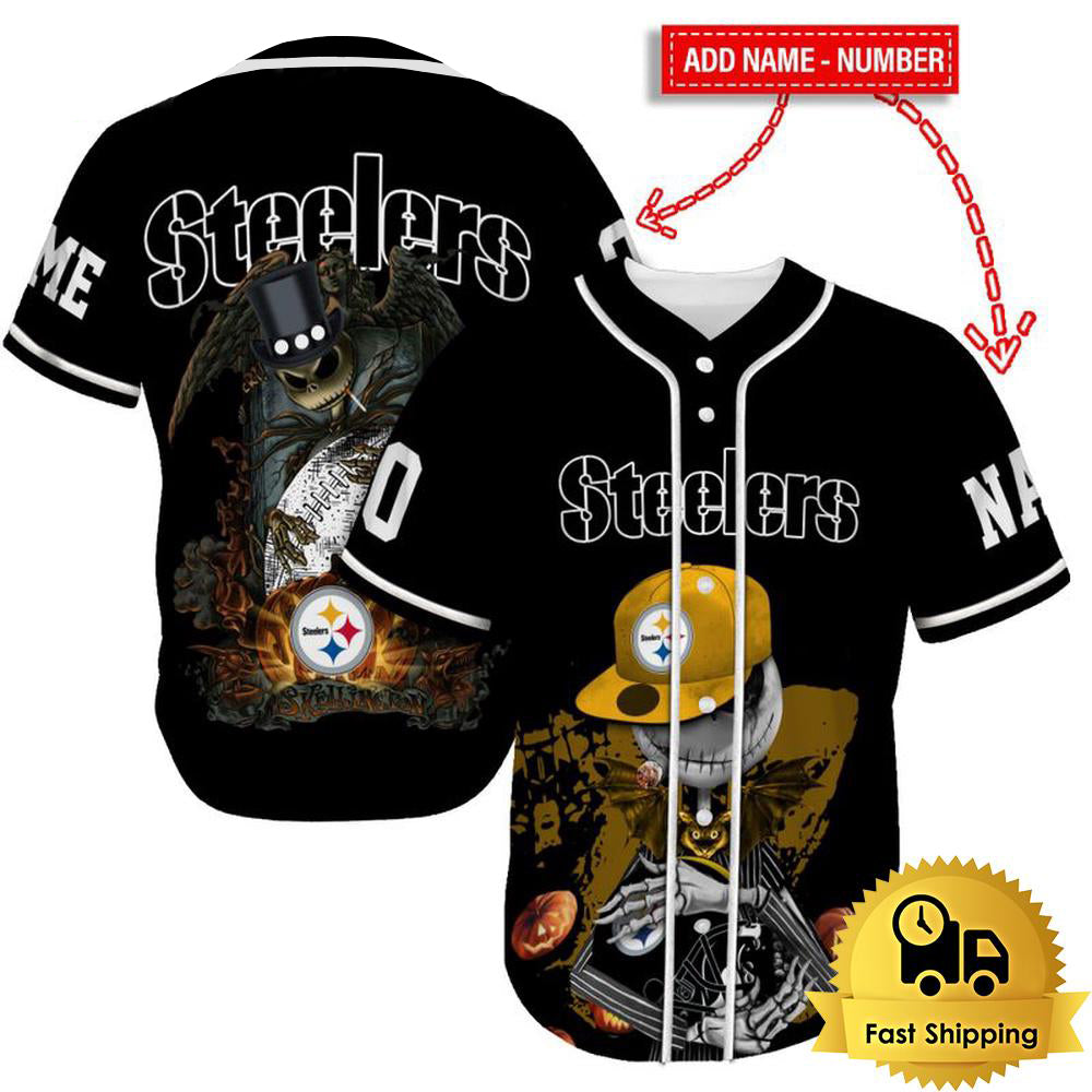 Pittsburgh Steelers x Halloween Custom Baseball Jersey HA147