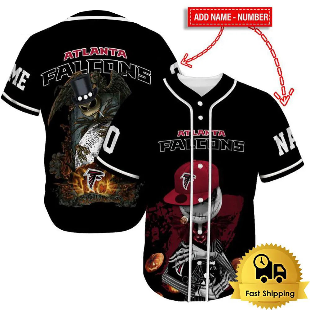 Atlanta Falcons x Halloween Custom Baseball Jersey HA155