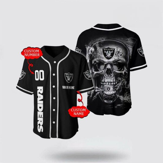 Las Vegas Raiders x Halloween Custom Baseball Jersey HA171