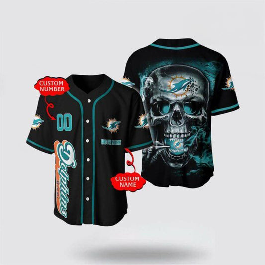 Miami Dolphins x Halloween Custom Baseball Jersey HA175