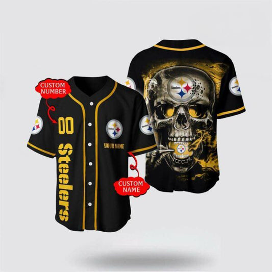 Pittsburgh Steelers x Halloween Custom Baseball Jersey HA183