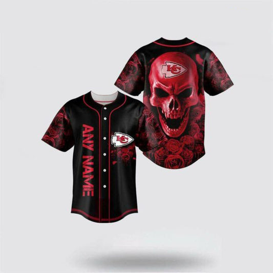 Kansas City Chiefs Halloween x Custom Baseball Jersey HA200