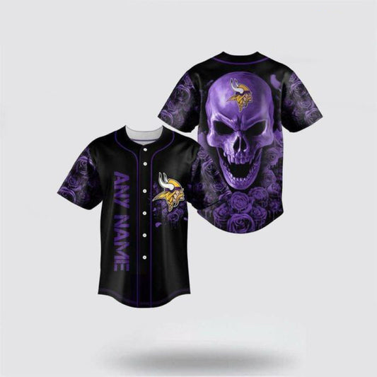 Minnesota Vikings Halloween x Custom Baseball Jersey HA207