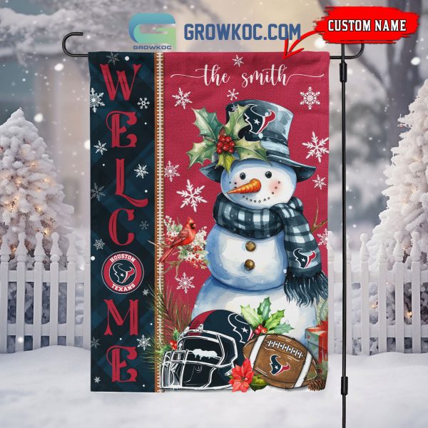 Houston Texans Christmas Personalized Flag BGFLAG532