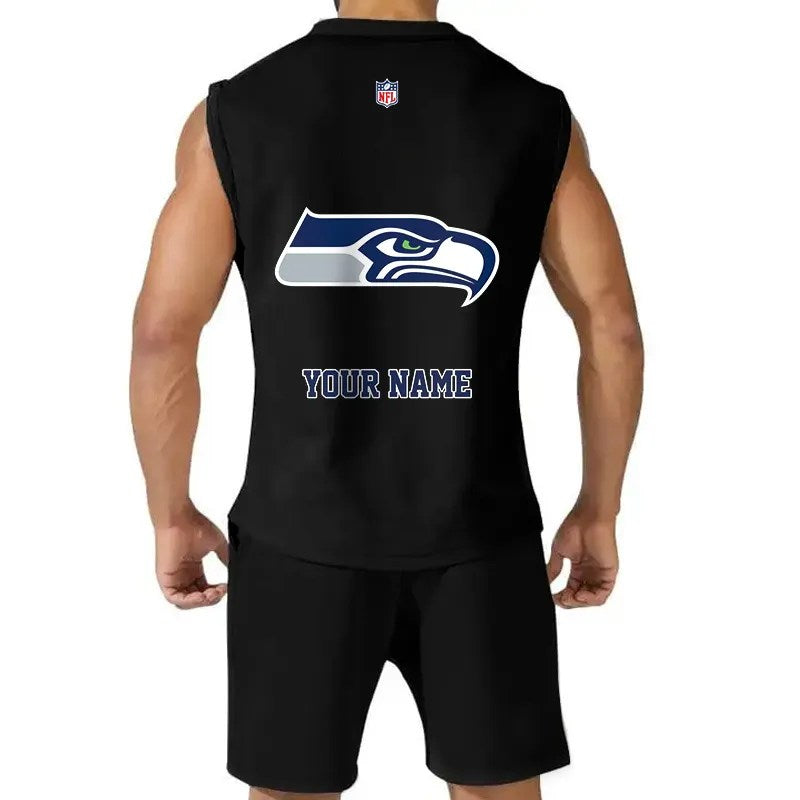 Seattle Seahawks Combo Men Jersey Tank Top and Shorts AZICOTATTMS00029