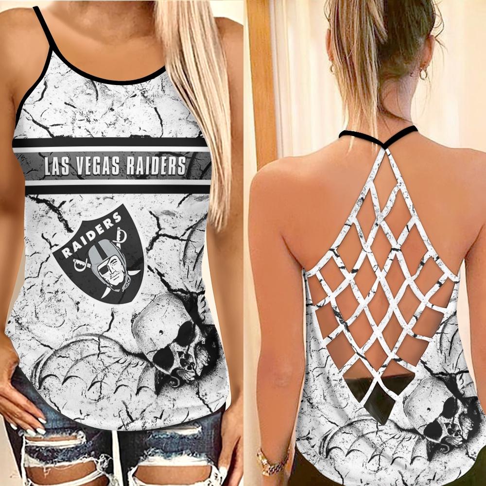 Las Vegas Raiders Criss Cross Tank Top BGCCTANK177