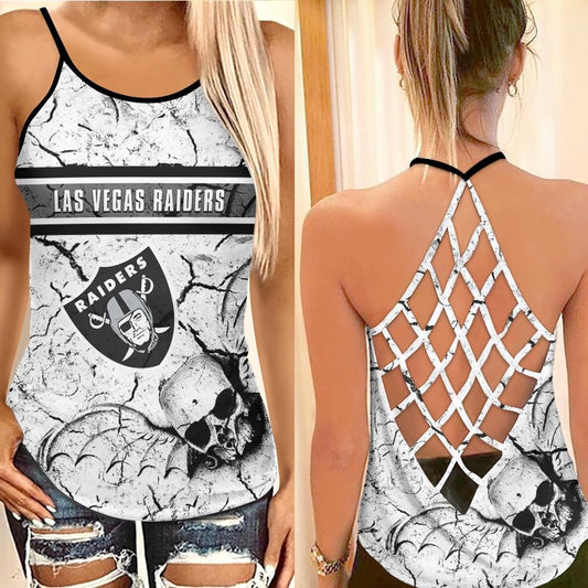 Las Vegas Raiders Criss Cross Tank Top BGCCTANK177