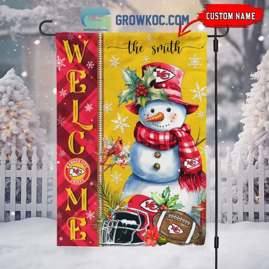 Kansas City Chiefs Christmas Personalized Flag BGFLAG535