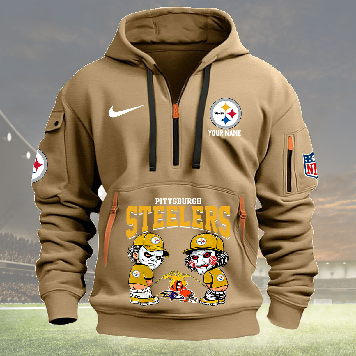 Pittsburgh Steelers Personalized Quarter Zip Hoodie New Collection AZBTQZH000299