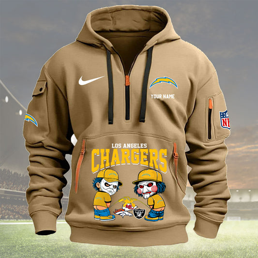 Los Angeles Chargers Personalized Quarter Zip Hoodie New Collection AZBTQZH000301