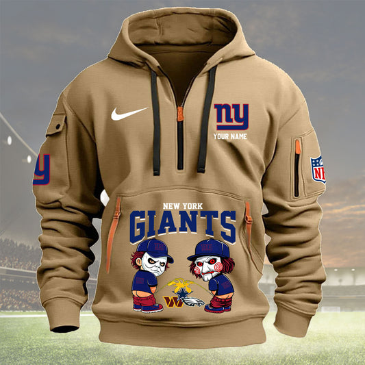 New York Giants Personalized Quarter Zip Hoodie New Collection AZBTQZH000295