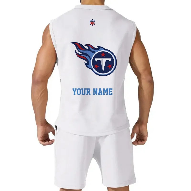 Tennessee Titans Combo Men Jersey Tank Top and Shorts AZICOTATTMS00014